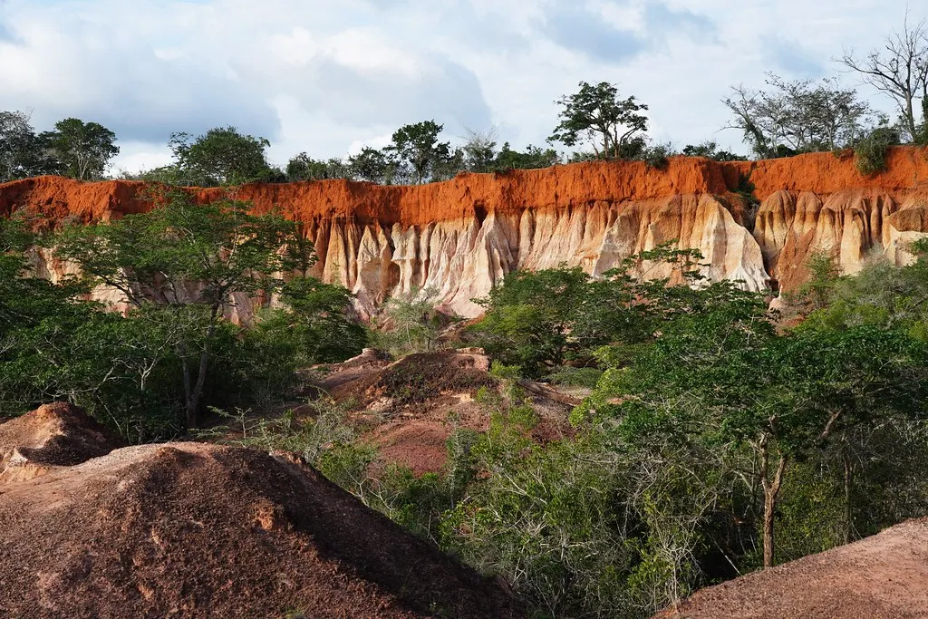 Red sandstone cliffs of Marafa Hell's Kitchen