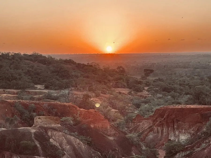 Tramonto sul canyon di Marafa