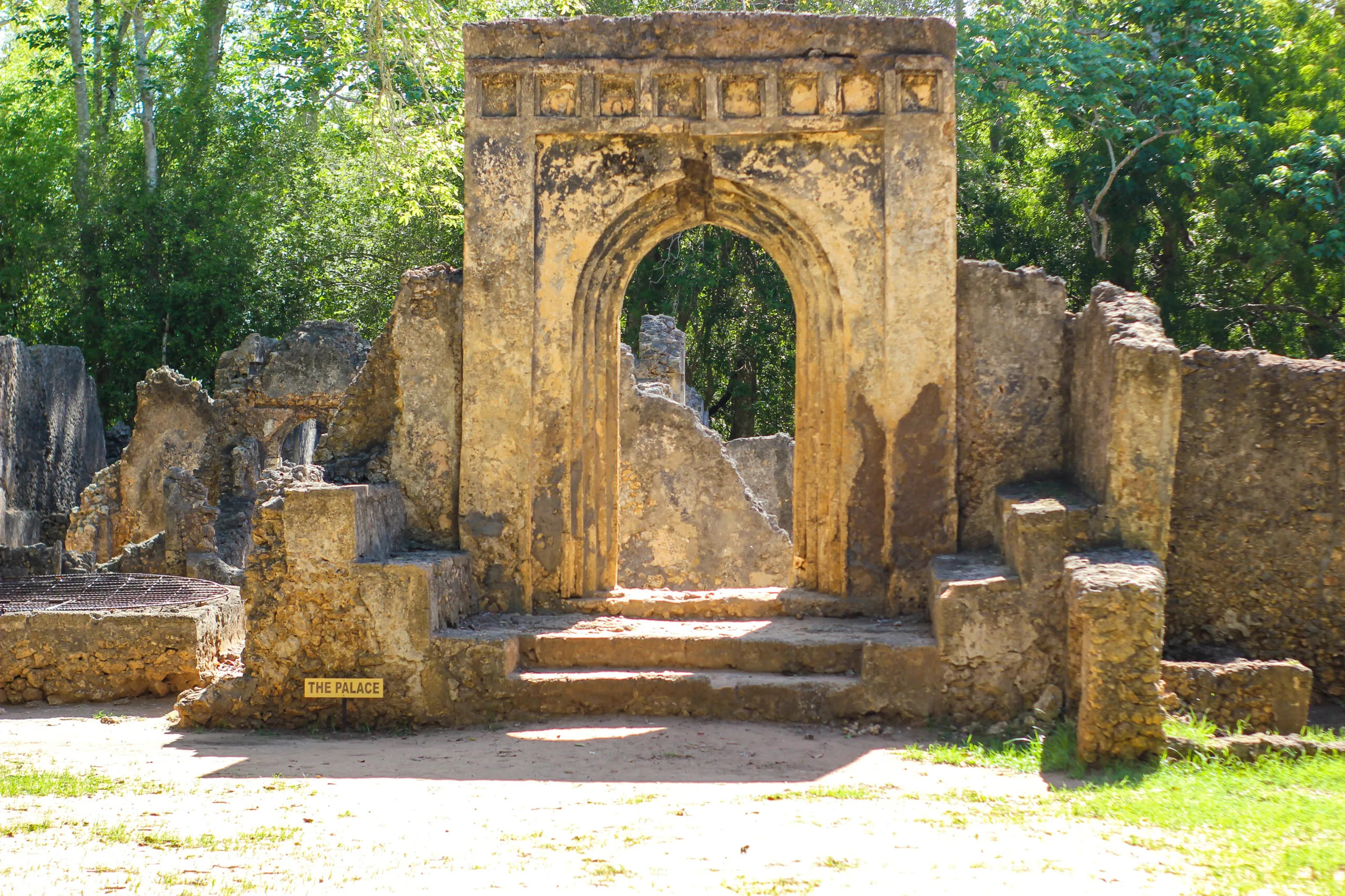 Stone archway in the Gede Ruins